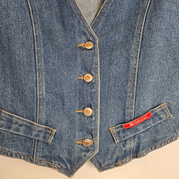 Vintage No Excuses Jeans Denim Vest, 100% Cotton, Medium - Picture 3 of 12